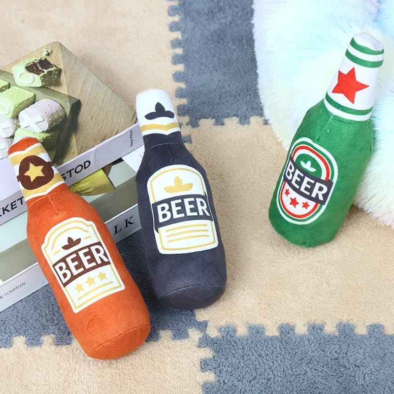 Juguete peluche botella cerveza