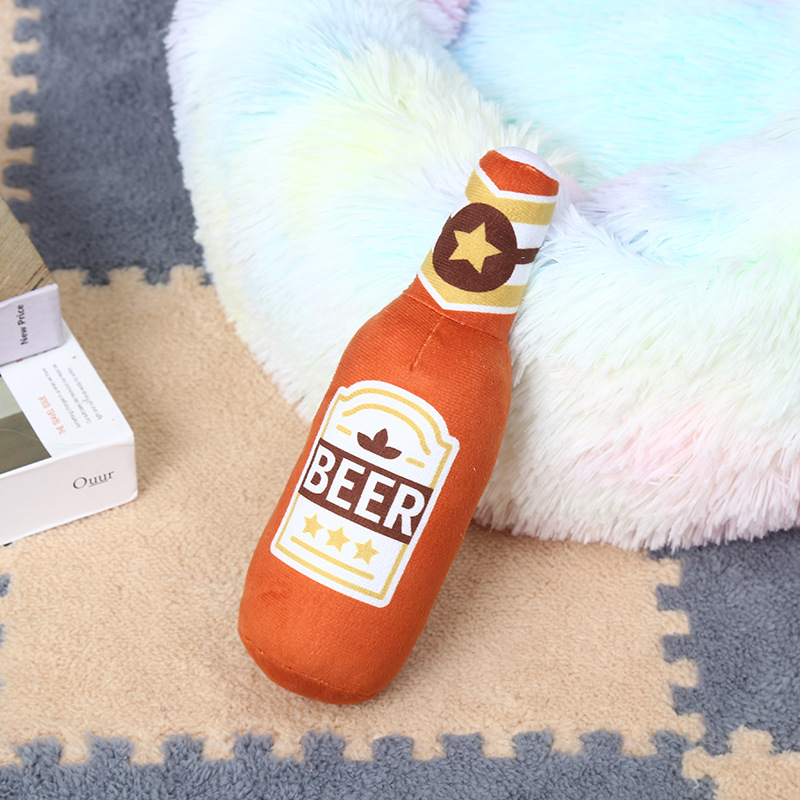 Juguete peluche botella cerveza